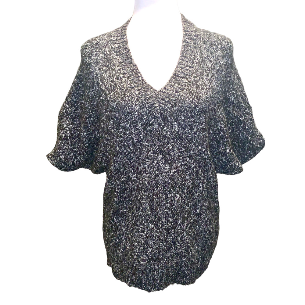 Michael Kors Black & White Dolman Sleeve Sweater Size Small EUC